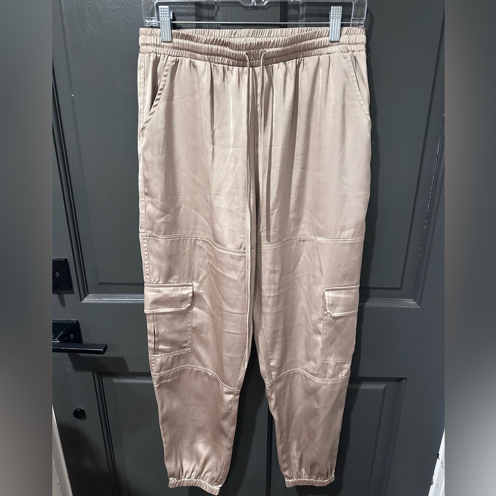 Satin Effect Jogger Pants